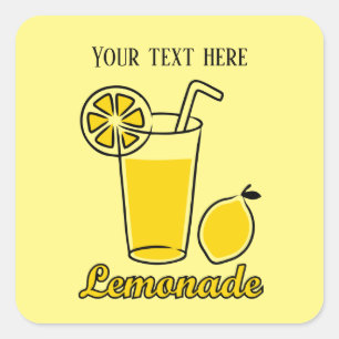 Sticker Carré Ajouter le texte commerce de la limonade