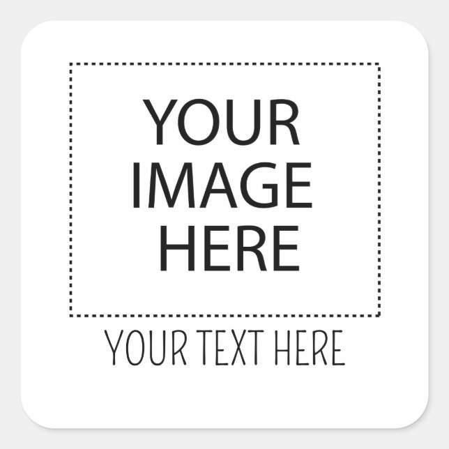 Sticker Carré Ajouter Un Logo Texte D'Image Ici Faites Votre Pro (Devant)