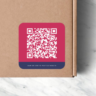 Sticker Carré Ajouter un site Web QR Code couleurs de contraste 
