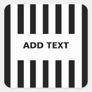 Sticker Carré Ajouter votre propre texte à l'autocollant de conc