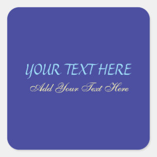 Sticker Carré Ajouter votre propre texte Slogan minimaliste mode