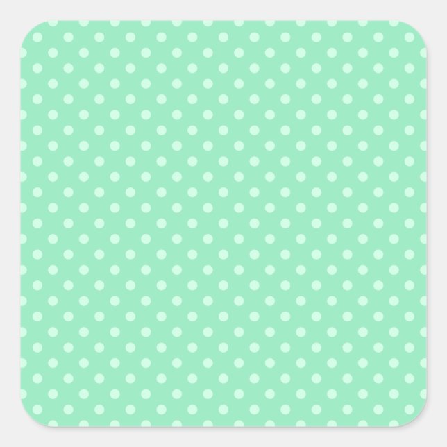 Sticker Carré Ajouter votre texte Mint Green Elegant Blank Modèl (Devant)