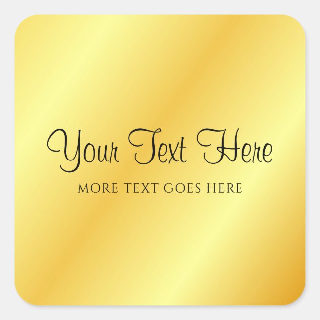 Sticker Carré Ajouter Votre Texte Monogramme Nom Initial Typogra (Devant)