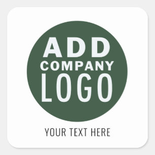 Sticker Carré Ajoutez votre logo d'entreprise de marque
