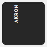 Akron Ohio CMYK Glitch Type