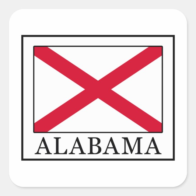 Sticker Carré Alabama (Devant)
