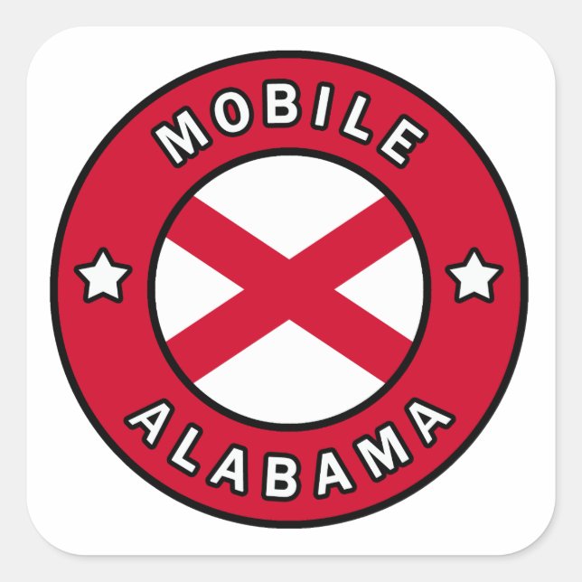Sticker Carré Alabama mobile (Devant)