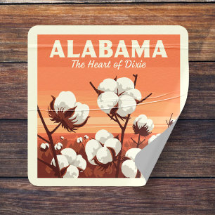 Sticker Carré Alabama vintage