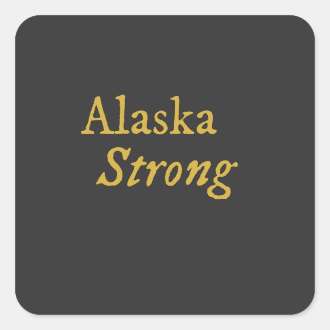 Sticker Carré Alaska Strong (Devant)