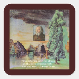 Sticker Carré Albrecht Durer "Somme de l'Homme" Citations de Sag