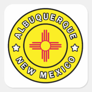 Sticker Carré Albuquerque Nouveau-Mexique