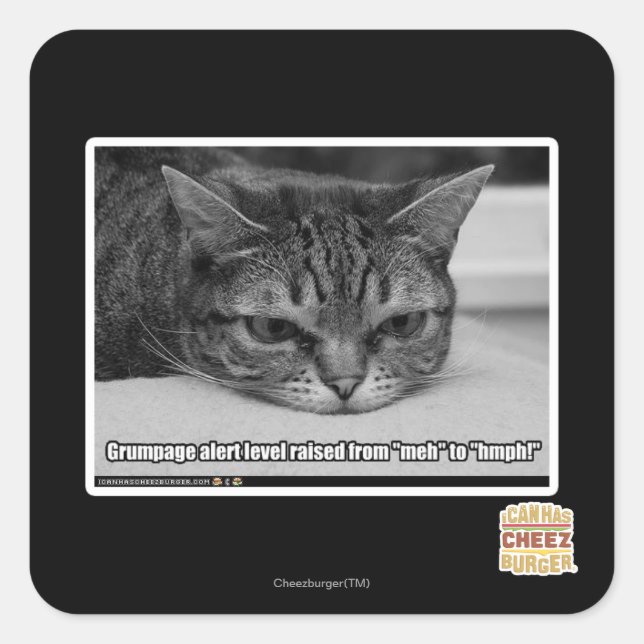 Sticker Carré Alerte de grumpage (Devant)