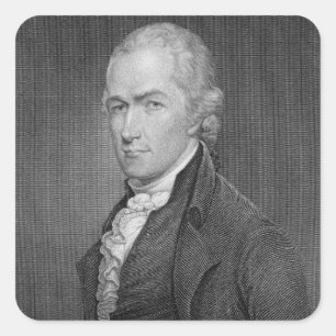Sticker Carré Alexander Hamilton (1757-1804) - gravé par John Fr