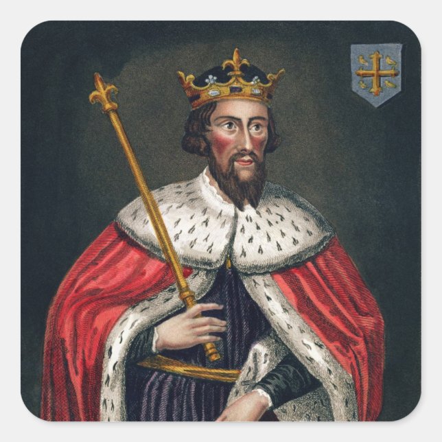 Sticker Carré Alfred le Grand (849-99), après une peinture dans  (Devant)