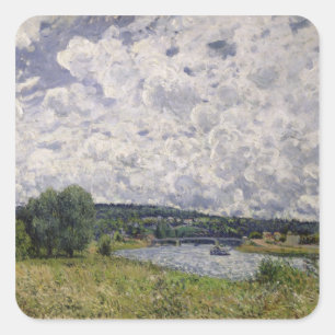 Sticker Carré Alfred Sisley   la Seine chez Suresnes