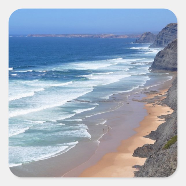 Sticker Carré Algarve Beach, Portugal (Devant)