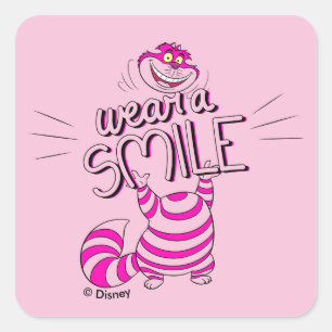 Sticker Carré Alice Au Pays Des Merveilles   Portez Un Sourire