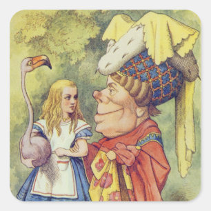 Sticker Carré Alice avec la duchesse
