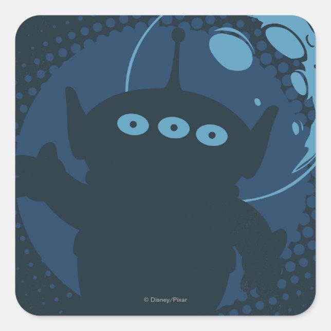 Sticker Carré Alien (Devant)