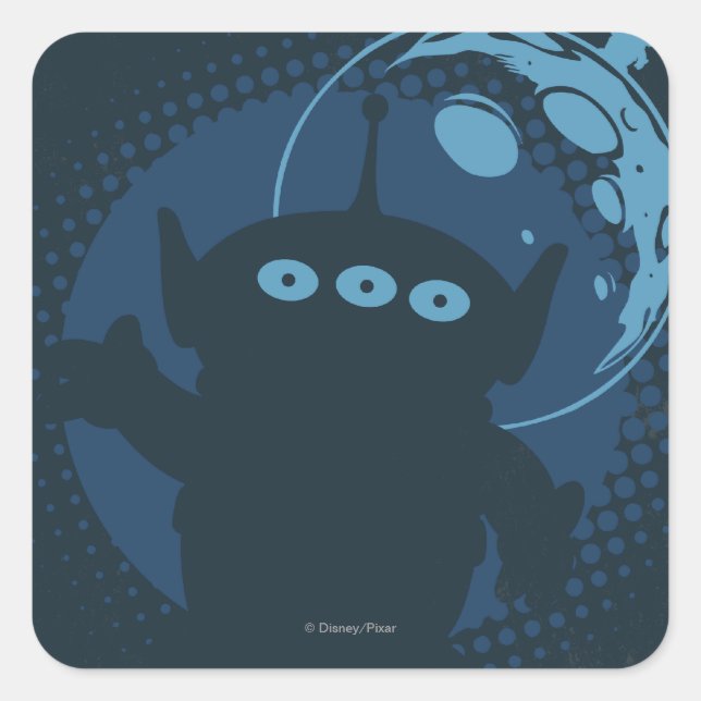 Sticker Carré Alien (Devant)