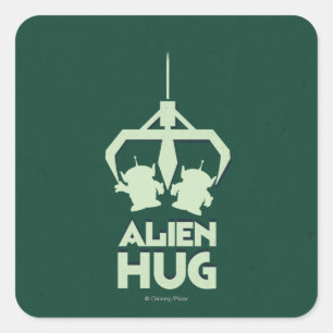 Sticker Carré Alien Hug