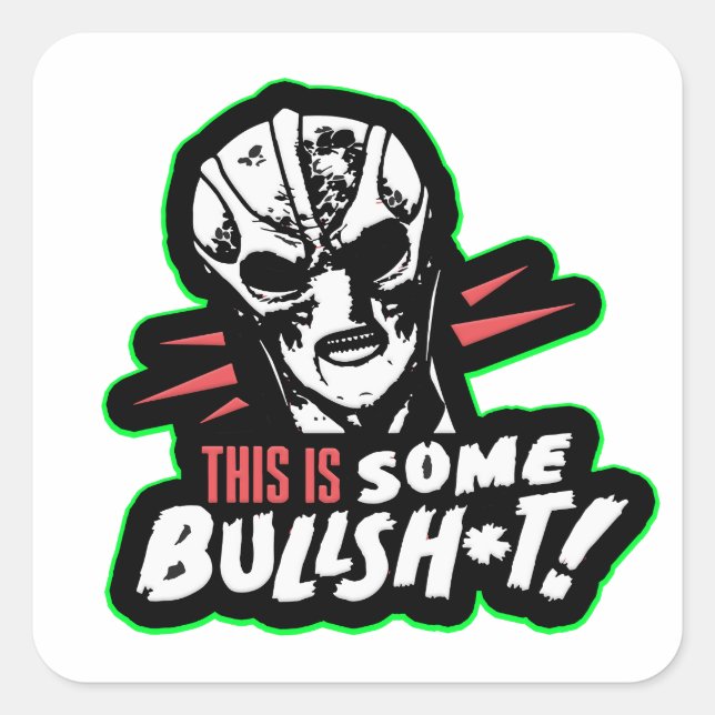 Sticker Carré Alien résident (Devant)