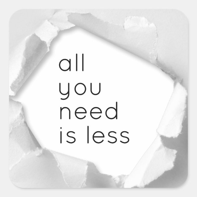 Sticker Carré All you need (Devant)