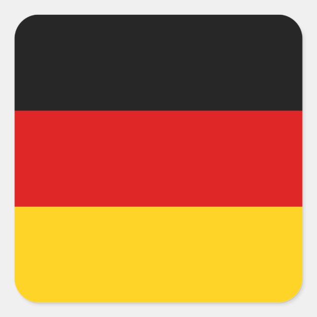 Sticker Carré Allemagne - drapeau national allemand (Devant)