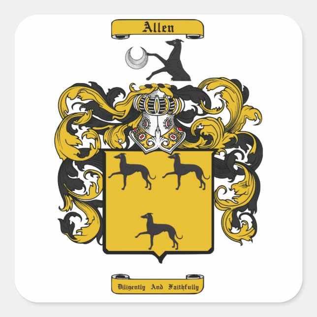 Sticker Carré Allen (écossais) (Devant)