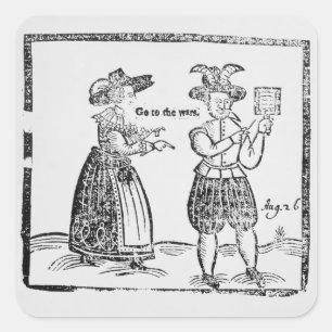 Sticker Carré Aller aux guerres, illustration tirée d'une brochu