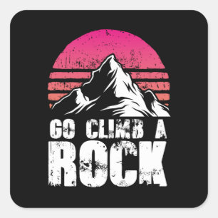Sticker Carré Aller gravir un rocher