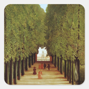 Sticker Carré Alleyway dans le parc de Saint-Cloud, 1908 (huile 
