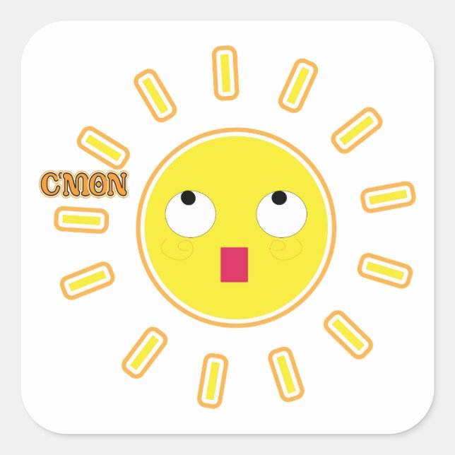 Sticker Carré Allez (Devant)