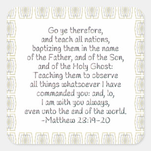 Sticker Carré Allez donc et apprenez à toutes les nations