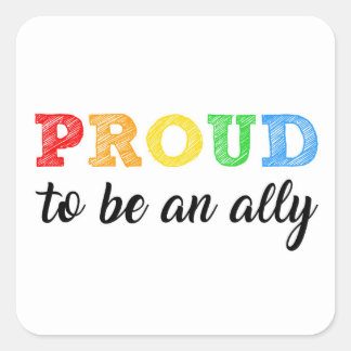 Sticker Carré Alliance droite gay