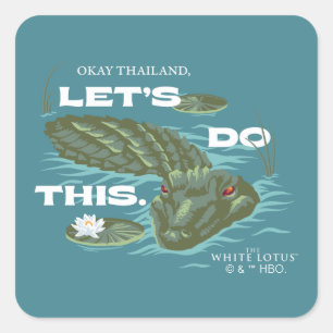 Sticker Carré Alligator - Le Lotus Blanc