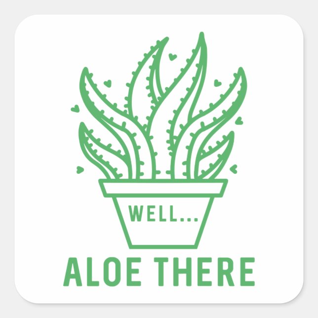 Sticker Carré Aloe là (Devant)