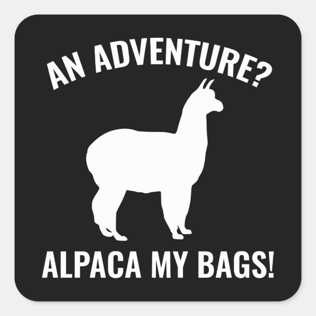 Sticker Carré Alpaca Mes Sacs (Devant)