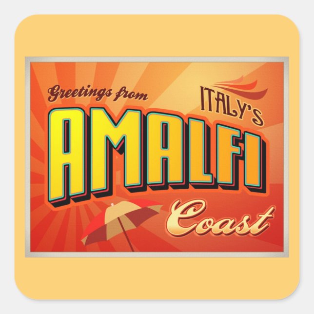 STICKER CARRÉ AMALFI (Devant)