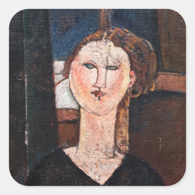 Sticker Carré Amedeo Modigliani - Antonia (Devant)