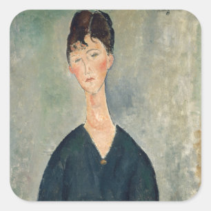 Sticker Carré Amedeo Modigliani - Chanteur de café