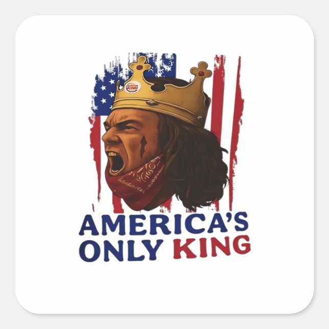 Sticker Carré America’s Only King (Devant)
