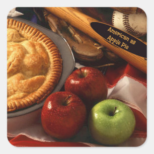 Sticker Carré Américain comme tarte à la pomme