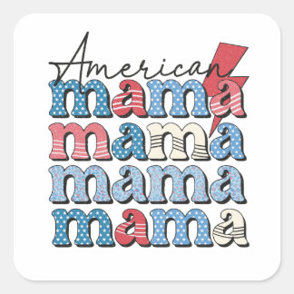 Sticker Carré American Mama