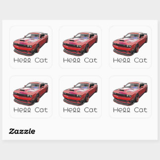 Sticker Carré American Muscle car