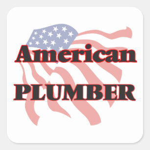 Sticker Carré American Plumber