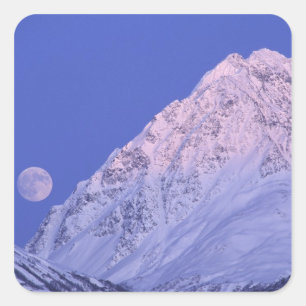 Sticker Carré Amérique du Nord, États-Unis, Alaska, rivière Knik
