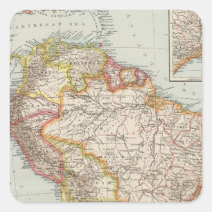 Sticker Carré Amérique du Sud 2