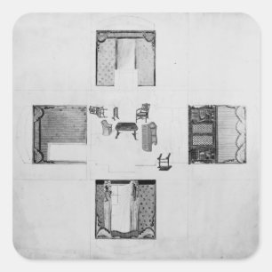 Sticker Carré Ameublement pour un petit salon