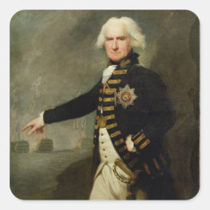 Sticker Carré Amiral seigneur Bridport (1727-1814) c.1795 (huile